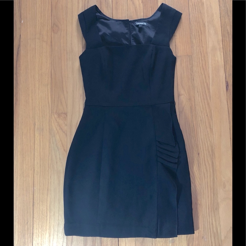 Express Black Fitted Sleeveless Dress